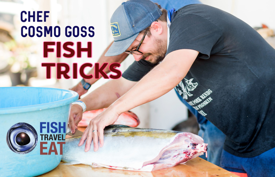 chef working on fish